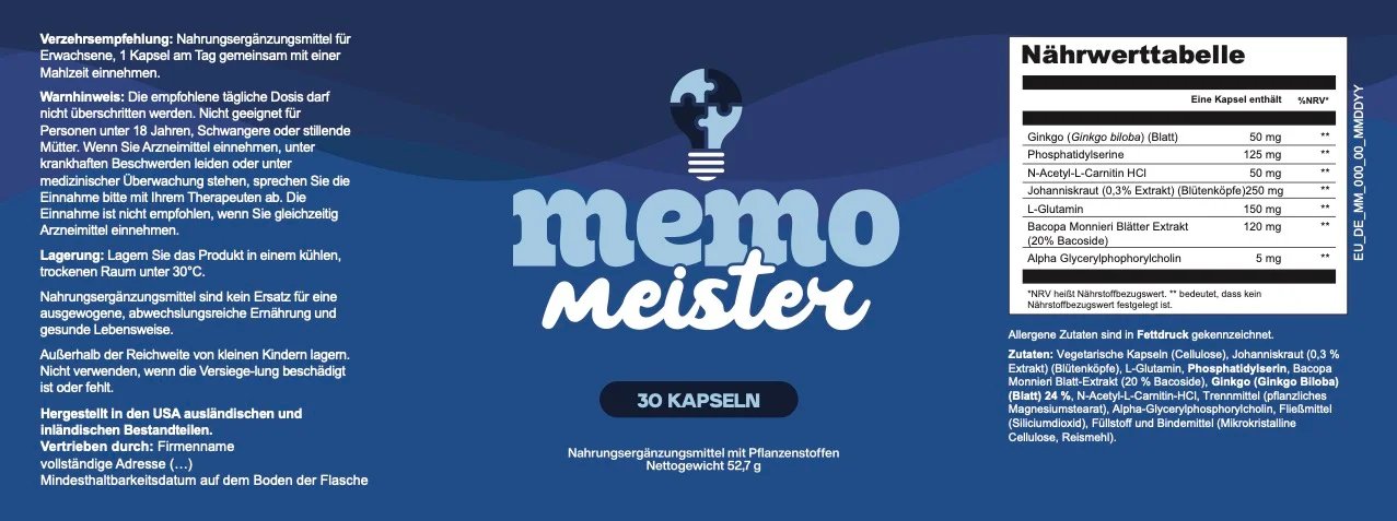 Memo Meister Etikett